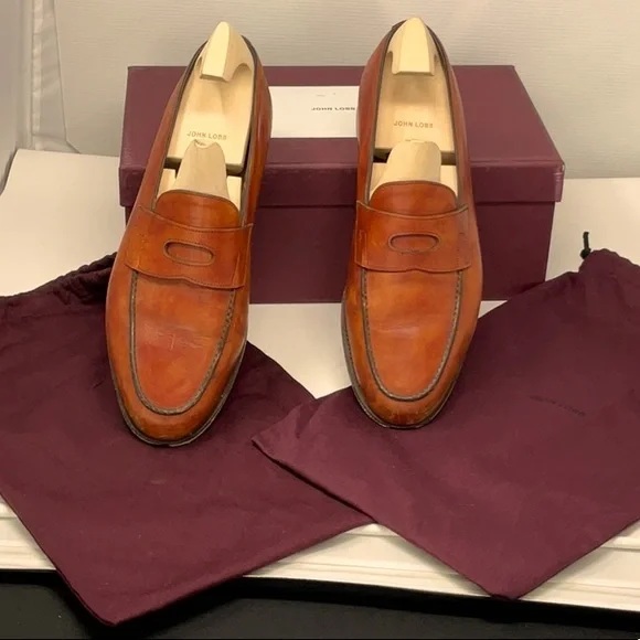 🔥JOHN LOBB COLOR "NEW GOLD" SIZE 10E. Preworn - Picture 1 of 9